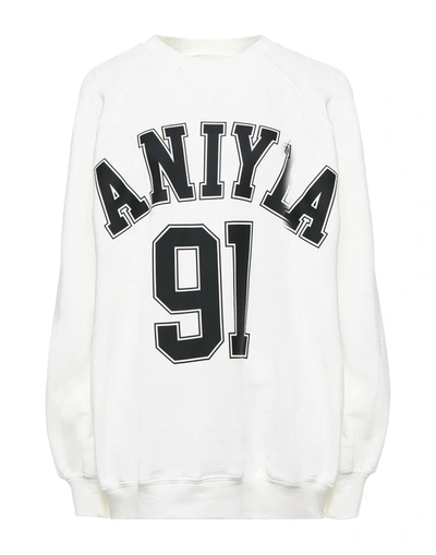 Shop Aniye By Woman Sweatshirt Ivory Size 4 Cotton