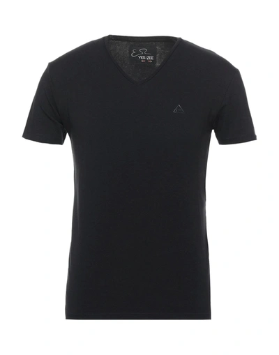 Shop Yes Zee By Essenza Man T-shirt Black Size Xl Organic Cotton, Elastane