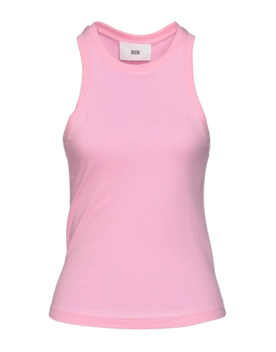 Shop Solotre Woman Tank Top Pink Size 2 Cotton