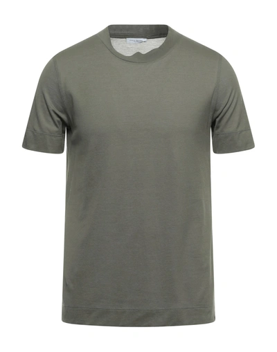 Shop Paolo Pecora T-shirts In Military Green