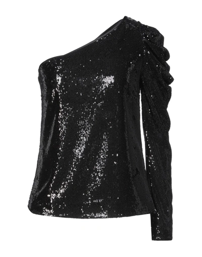 Shop Clips Woman Top Black Size 6 Polyester, Polyamide