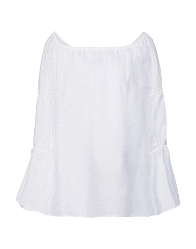 Shop Federica Tosi Woman Top White Size 4 Cotton