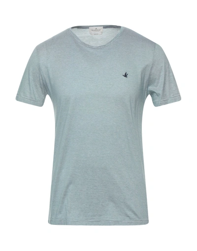Shop Brooksfield Man T-shirt Green Size 42 Cotton