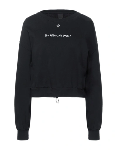 Shop Pinko Woman Sweatshirt Black Size Xl Cotton
