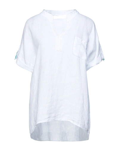 Shop Cashmere Company Woman Top White Size 12 Linen