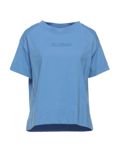 Shop Invicta Woman T-shirt Azure Size M Cotton In Blue