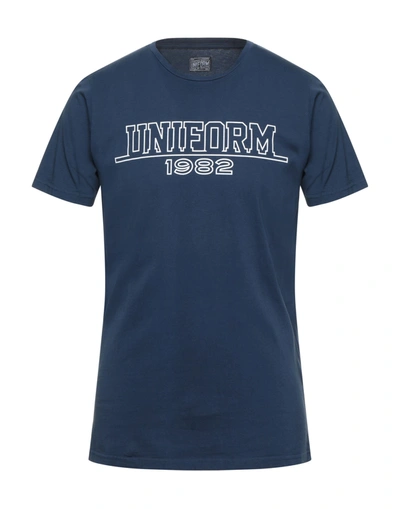 Shop Uniform Man T-shirt Midnight Blue Size S Cotton