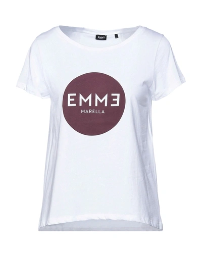 Shop Emme By Marella Woman T-shirt White Size L Cotton