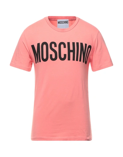 Shop Moschino T-shirts In Salmon Pink