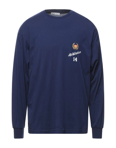 Shop Bel-air Athletics Man T-shirt Midnight Blue Size L Cotton