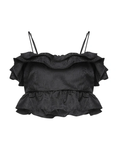 Shop Msgm Woman Top Black Size 0 Polyester, Acrylic