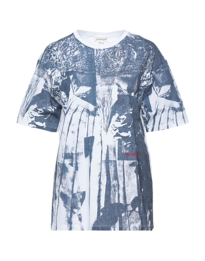 Shop Alexander Mcqueen Woman T-shirt White Size 6 Cotton, Polyester, Viscose
