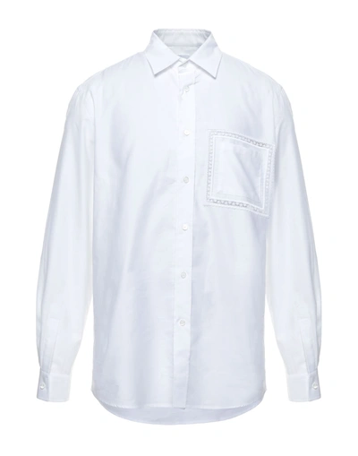 Shop Burberry Man Shirt White Size 16 Cotton