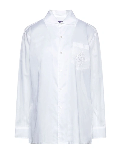 Shop Ralph Lauren Collection Woman Shirt White Size 10 Cotton