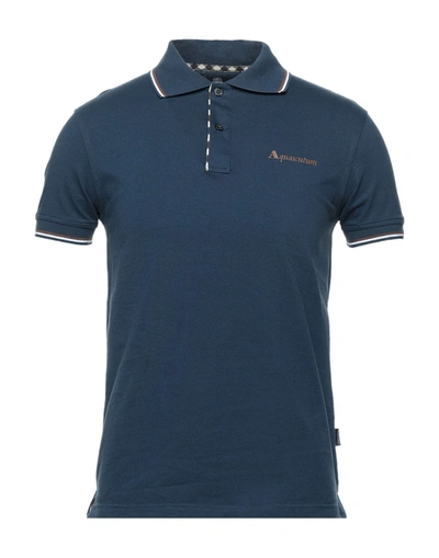 Shop Aquascutum Polo Shirts In Blue