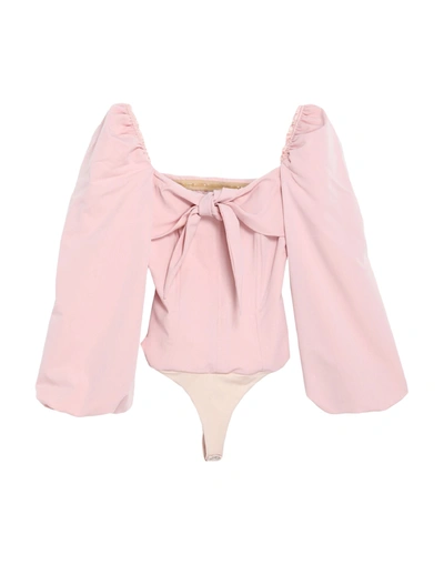 Shop Jijil Woman Bodysuit Pink Size 6 Polyester, Viscose, Elastane