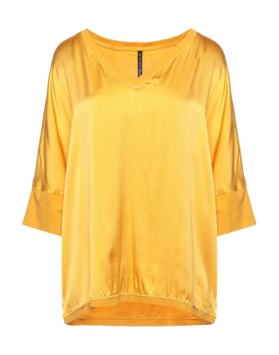 Shop Manila Grace Woman Top Orange Size 2 Cotton, Silk, Elastane
