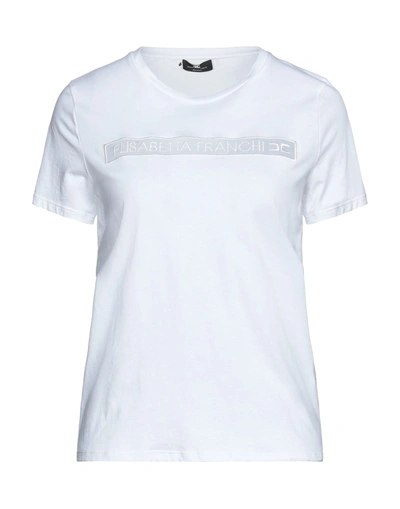 Shop Elisabetta Franchi T-shirts In White