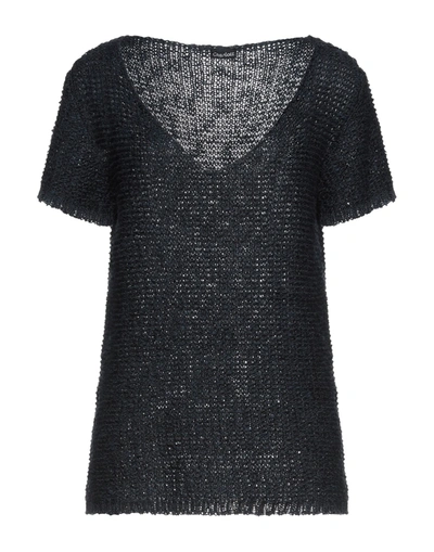 Shop Charlott Woman Sweater Midnight Blue Size L Viscose, Linen, Nylon