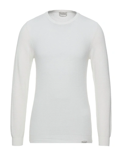 Shop Brooksfield Man Sweater White Size 46 Cotton
