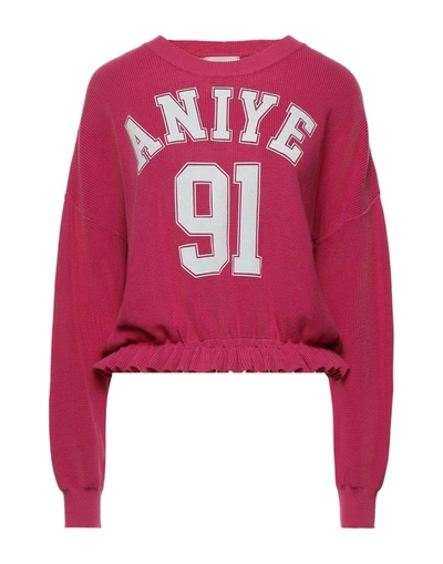 Shop Aniye By Woman Sweater Fuchsia Size L Cotton In Pink