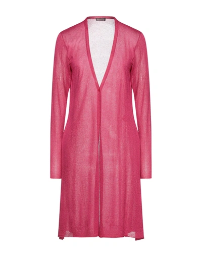 Shop Maliparmi Malìparmi Woman Cardigan Fuchsia Size S Viscose, Polyester, Metallic Fiber In Pink