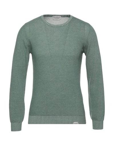Shop Brooksfield Man Sweater Green Size 44 Cotton