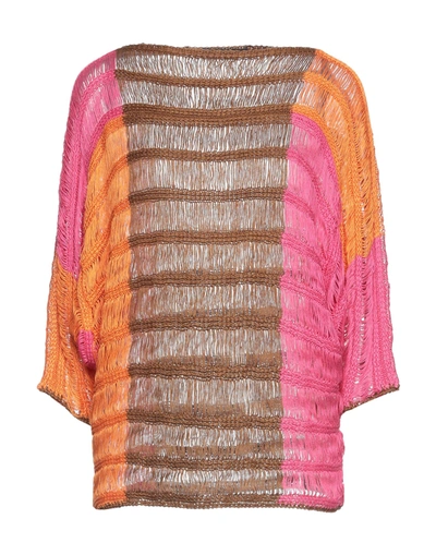 Shop Alberta Ferretti Woman Sweater Khaki Size 10 Linen In Beige