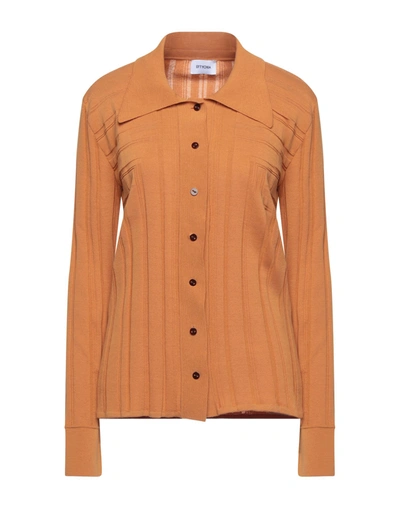 Shop Eftychia Woman Shirt Apricot Size M Cotton, Polyamide In Orange