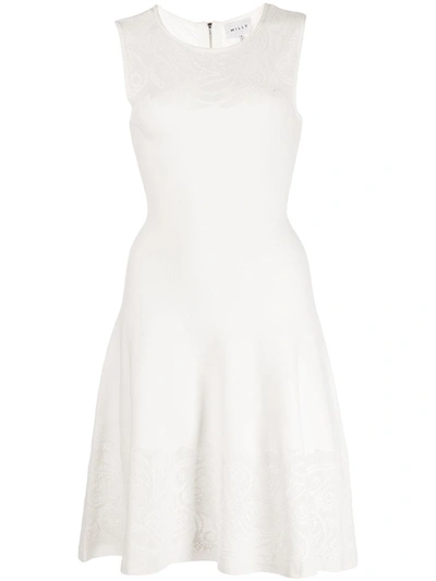 Shop Milly Paisley Motif Asymmetric Dress In White