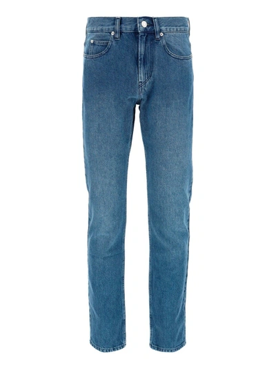 Shop Isabel Marant Button Detailed Straight Leg Jeans In Blue