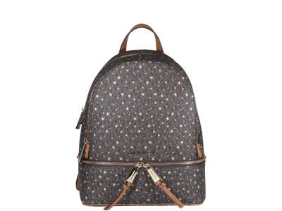 Michael Kors Star-print Zip-up Backpack In Brown Multi | ModeSens