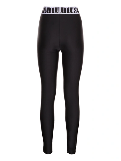 Shop Versace Jeans Couture High Waist Leggings In Black