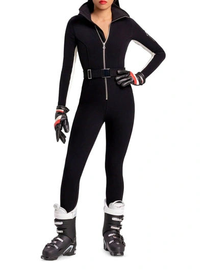 Shop Cordova Women's Signature Belted Ski Jumpsuit In Onyx