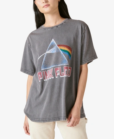 Shop Lucky Brand Pink Floyd Graphic T-shirt In Ebony