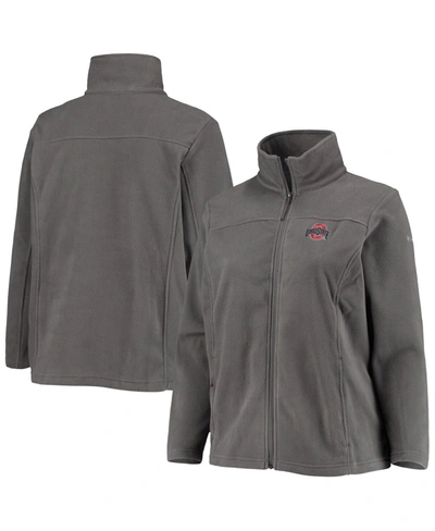Shop Columbia Women's Charcoal Ohio State Buckeyes Plus Size Give & Go Ii Fleece Full-zip Jacket