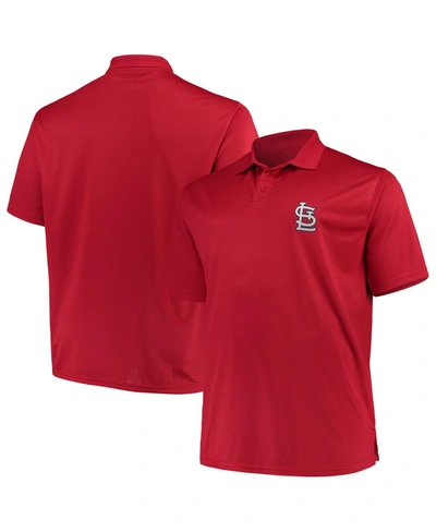 Shop Fanatics Men's Red St. Louis Cardinals Big And Tall Solid Birdseye Polo Shirt
