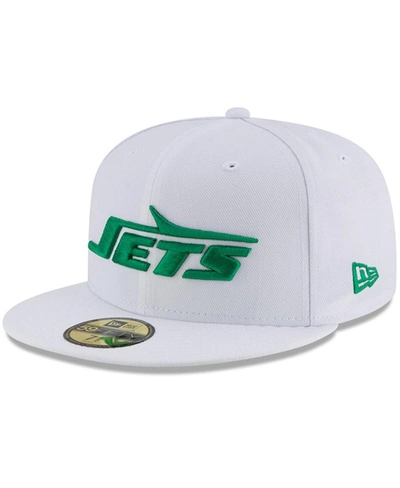 Men's New Era Cream New York Jets Retro 59FIFTY Fitted Hat