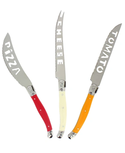 Shop French Home Laguiole Pizza, Tomato And Cheese Knife, Tuscan Sunset, Set Of 3 In Multi