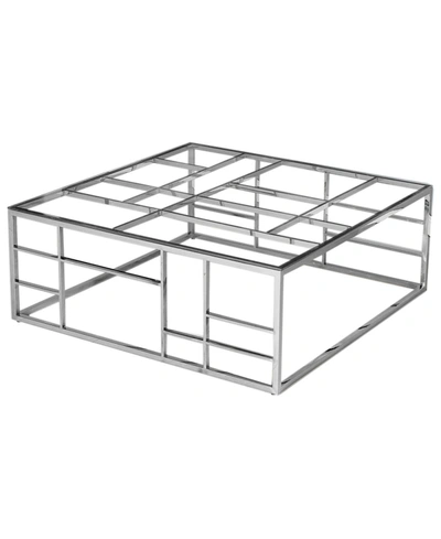 Shop Best Master Furniture Clear Square Coffee Table In Silver-tone