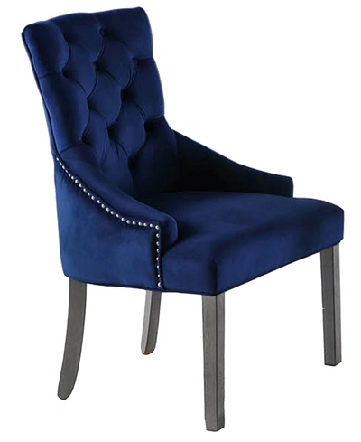 Shop Best Master Furniture Sophie Upholstered Dining Chairs, Set Of 2 In Blue