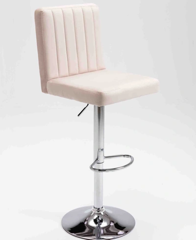 Shop Best Master Furniture Yorkie Upholstered Modern Swivel Bar Stool, Set Of 2 In Beige
