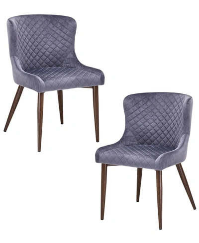 Shop Best Master Furniture Modern Fabric Chair, Set Of 2 In Gray