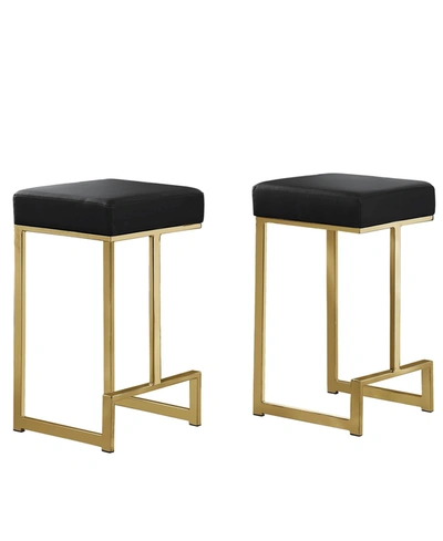 Shop Best Master Furniture Dorrington Backless Counter Height Stool, Set Of 2 In Black