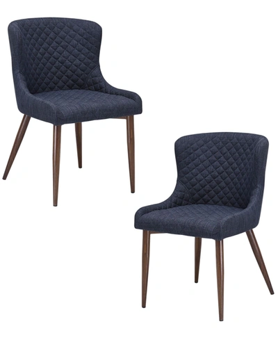 Shop Best Master Furniture Modern Fabric Chair, Set Of 2 In Charcoal