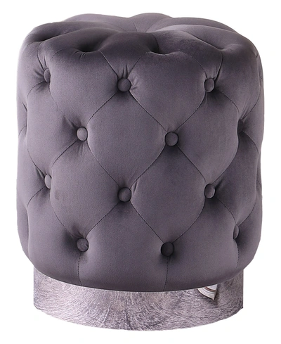 Shop Best Master Furniture Jacobson Tufted Accent Ottoman In Gray