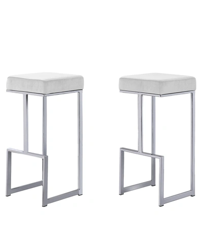 Shop Best Master Furniture Dorrington Backless Bar Stool, Set Of 2 In White