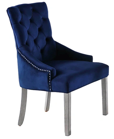 Shop Best Master Furniture Jameson Upholstered Dining Chairs, Set Of 2 In Blue