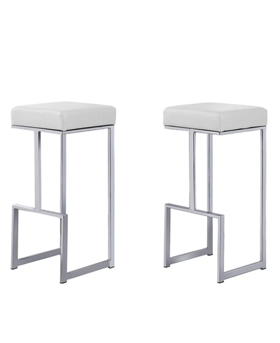 Shop Best Master Furniture Dorrington Backless Bar Stool, Set Of 2 In White