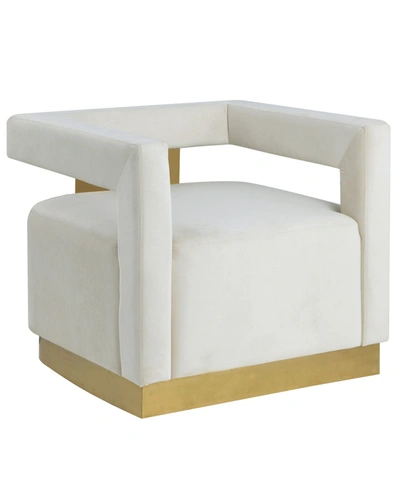 Shop Best Master Furniture Connor Upholstered Accent Chair In White